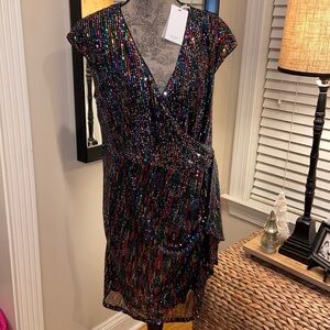 GRACE KARIN Sequin Dress for Women Sexy Sparkly Glitter Ruched Party Night Dress